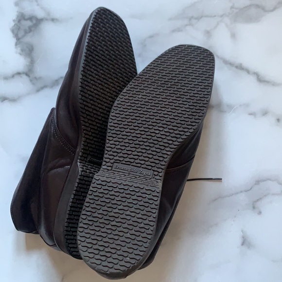 Ermenegildo Zegna Brown Leather Ankle Lace-Up Boot - Picture 9 of 14